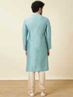 Thumbnail for Manyavar Mandarin Collar Woven Design Thread Work Kurta with Pyjamas - Distacart