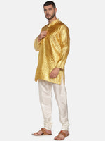 Thumbnail for Sethukrishna Mens Gold-Toned Kurta with Pyjamas - Distacart