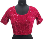 Thumbnail for Vamika Rani Velvet Sequence Blouse - Distacart