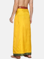 Thumbnail for Sethukrishna Men Yellow Solid Readymade Dhoti - Distacart