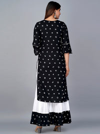 Thumbnail for Kalini Bandhani Printed Kurta with Sharara & Dupatta - Distacart