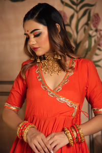 Thumbnail for Pomcha Jaipur Bhandhani Angrakha Set - Distacart