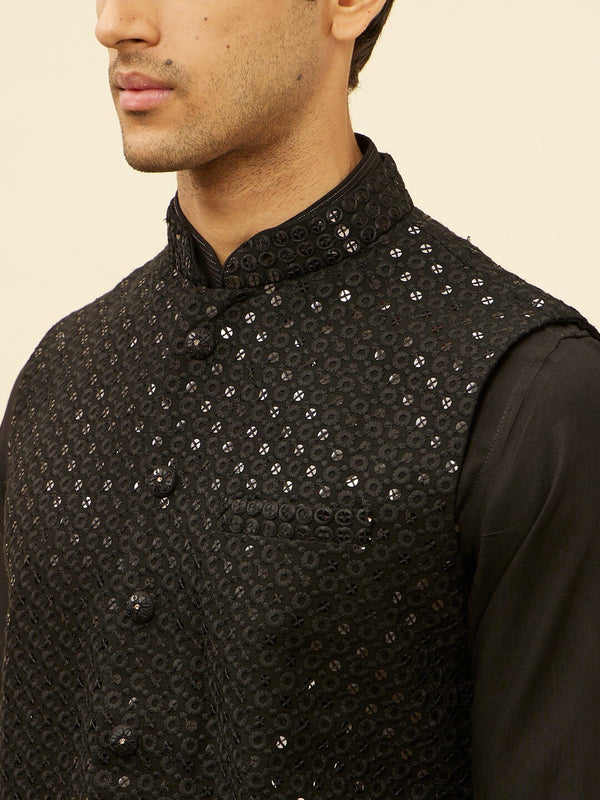 Manyavar Regular Kurta and Trousers With Nehru Jacket - Distacart