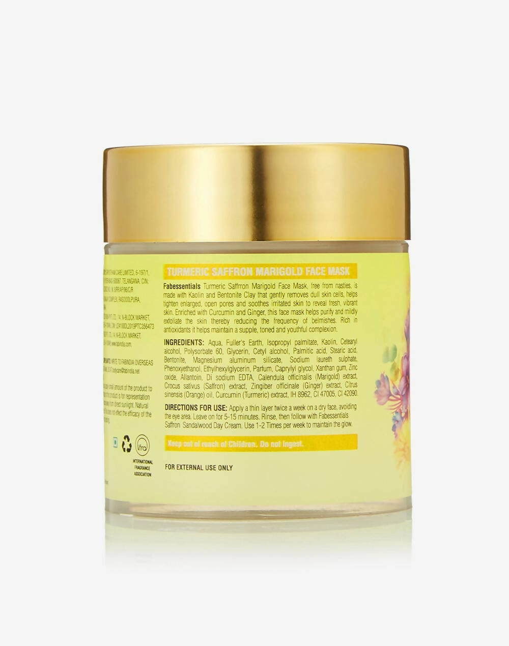 Fabessentials Turmeric Saffron Marigold Face Mask - Distacart