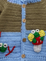 Thumbnail for Chutput Kids Blue Coloured Solid Pullover For Baby Boys with Applique Detail - Distacart