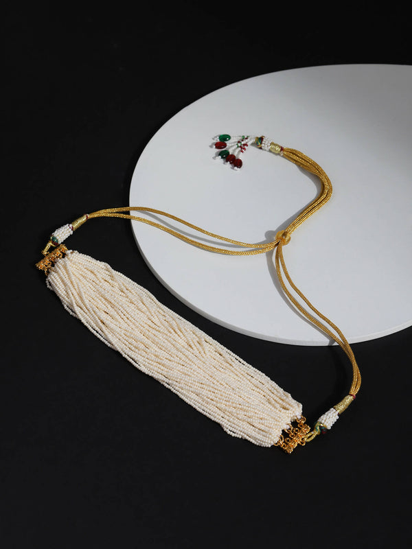 White Brass Gold-Plated Necklace - Ruby Raang - Distacart