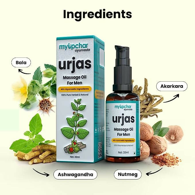 myUpchar Ayurveda Urjas Massage Oil For Men - Distacart