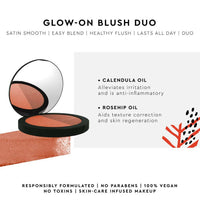 Thumbnail for Kiro Glow-On Blush Duo - Perfect Pink & Fresh Grapefruit - Distacart