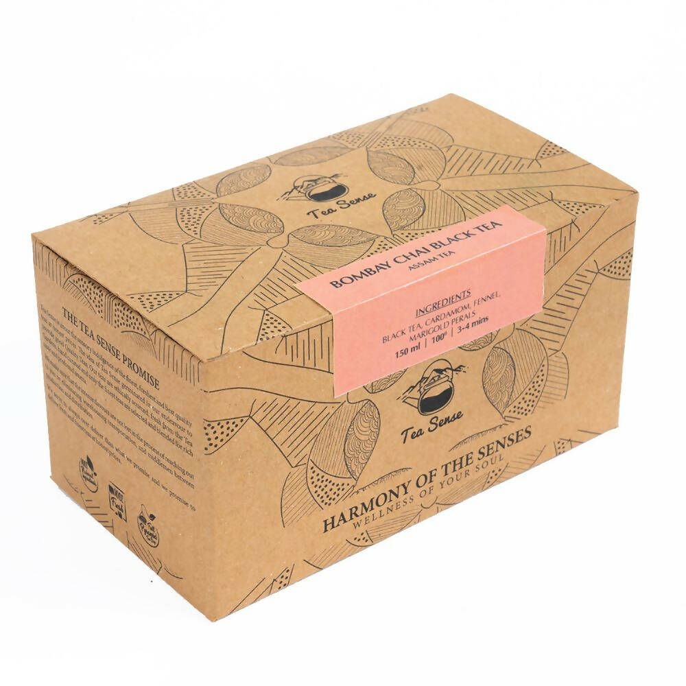 Tea Sense Bombay Cutting Masala Chai Bags Box - Distacart