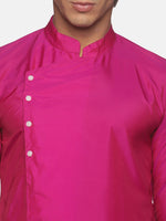 Thumbnail for Sethukrishna Men Rose Kurta with Pyjamas - Distacart