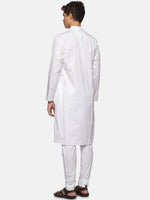 Thumbnail for Sethukrishna Men White Pure Cotton Straight Kurta with Pyjamas - Distacart