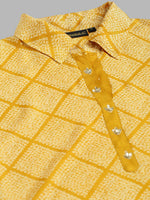 Thumbnail for Khushal K Bandhani Printed Shirt Collar Kurta with Palazzos - Distacart