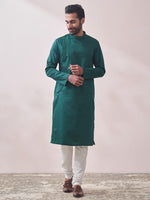 Thumbnail for Manyavar Men Striped Pure Cotton Kurta with Pyjamas - Distacart