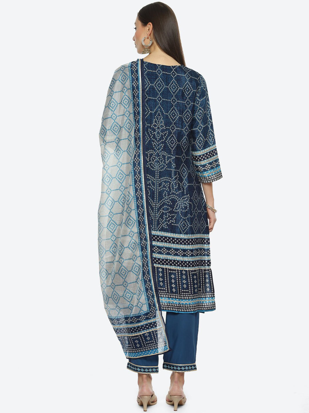 Biba Women Ethnic Motifs Printed Kurta with Trousers & Dupatta - Distacart