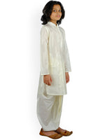 Thumbnail for Sethukrishna Boys Cream-Coloured Kurta with Dhoti Pants - Distacart