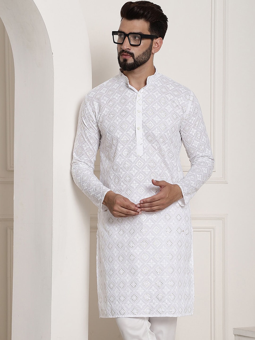 Sojanya Printed Chikankari Kurta - Distacart