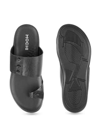 Thumbnail for Mochi Black Leather Sandals For Men - Distacart