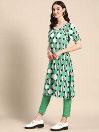 Thumbnail for Sangria Women Printed Kurta with Trousers - Distacart