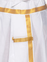 Thumbnail for Sethukrishna Men White Readymade Cotton Dhoti - Distacart
