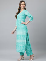 Thumbnail for Khushal K Women Ethnic Motifs Printed Kurta with Palazzos - Distacart