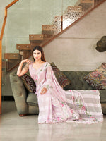 Thumbnail for Tikhi Imli Floral Printed Sequinned Saree - Distacart