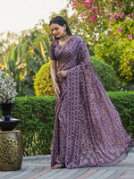 Thumbnail for Tikhi Imli Geometric Woven Design Ready to Wear Saree - Distacart