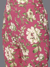 Thumbnail for Biba Women Floral Printed Regular Pure Cotton Kurta with Trousers - Distacart