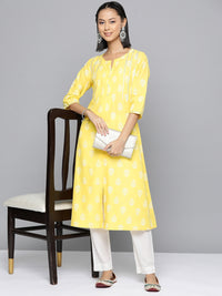 Thumbnail for HERE&NOW Ethnic Motifs Printed A-Line Kurta - Distacart