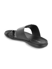 Thumbnail for Mochi Black Leather Sandals For Men - Distacart