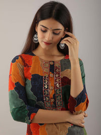 Thumbnail for Kalini Women Mustard Yellow Printed Kurta with Palazzos - Distacart