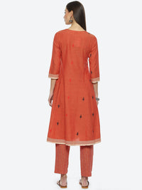 Thumbnail for Biba Notch Neck Pleated Kurta with Trousers - Distacart