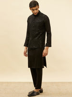 Thumbnail for Manyavar Regular Kurta and Trousers With Nehru Jacket - Distacart