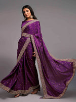 Thumbnail for Kalini Floral Embroidered Saree - Distacart