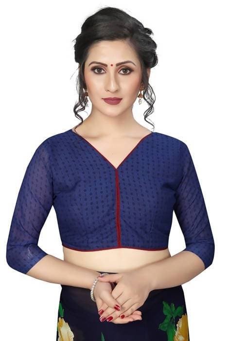 Vamika Navy Georgette Printed Contemporary Saree (SKODA NAVY)