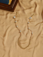 Thumbnail for White Golden Embellished Mask Chain - Ruby Raang - Distacart