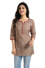 Thumbnail for Snehal Creations Magical Mustard Rayon Short Kurti Tunic Top - Distacart