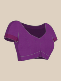 Thumbnail for Saree Mall Purple Ethnic Motifs Zari Silk Blend Banarasi Sarees - Distacart