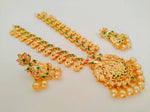 Thumbnail for Emeralds Temple peacock Necklace Set
