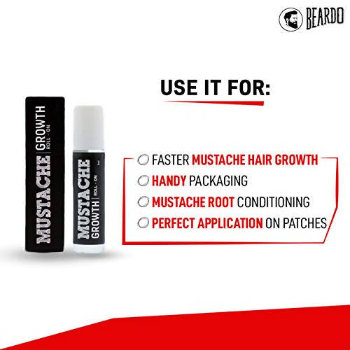 Beardo Mustache Growth Roll on - Distacart