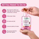 Thumbnail for Neuherbs Glow Skin Gummies (No Added Sugar) - Orange Flavor - Distacart