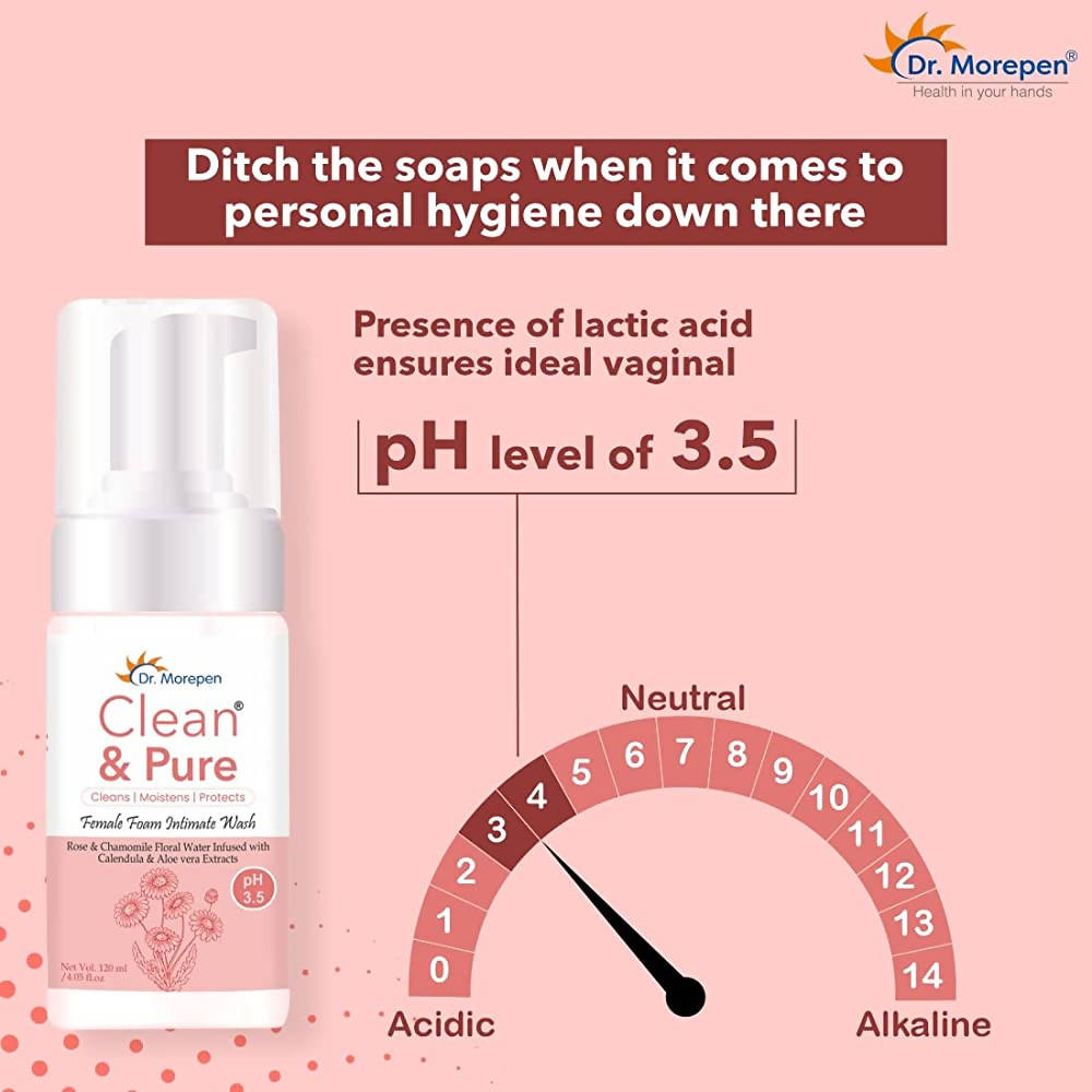 Dr. Morepen Clean & Pure Intimate Female Foam Wash - Distacart
