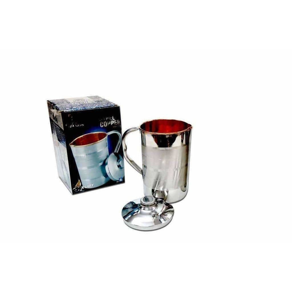 Saga Stainless Steel Copper Jug With Lid - Distacart