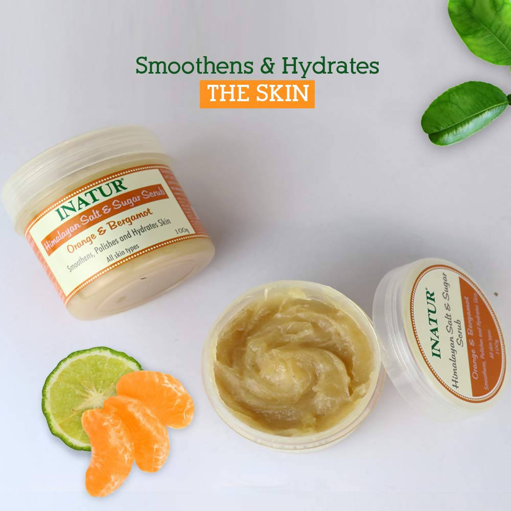 Inatur Himalayan Salt & Sugar Scrub - Orange & Bergamot
