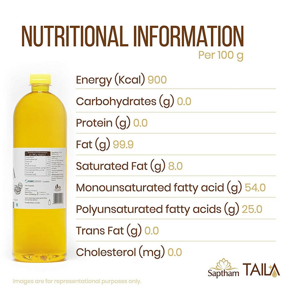 Saptham Taila 100% Wood Pressed Walnut Oil - Distacart
