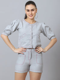 Thumbnail for NOZ2TOZ Grey Coordination Set For Women - Distacart