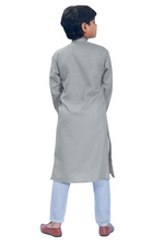 Thumbnail for DEIANA'S Casual Designer Kurta Pyjama Set For Boys And kids (Grey) - Distacart
