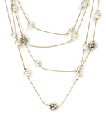 Thumbnail for Gold-Plated Alloy Pearl And Stones Ball Necklace - The Pari - Distacart
