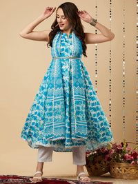 Thumbnail for Kalini Floral Printed Kurta & Trousers With Dupatta - Distacart