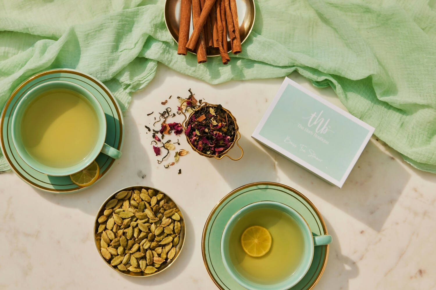 The Herb Boutique Brass Tea Strainer Basket - Distacart