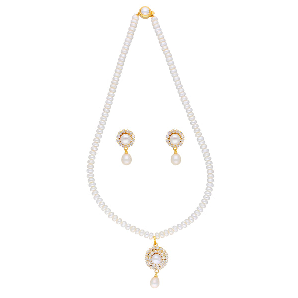 J Pearls Royal Pearl Set - Real Pearl Jewelry - Distacart